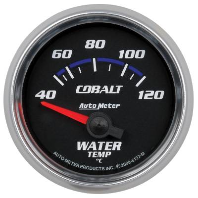 AutoMeter - AutoMeter 6137-M Electric Cobalt Water Temperature Gauge 40-120-DEG C 2-1/16"