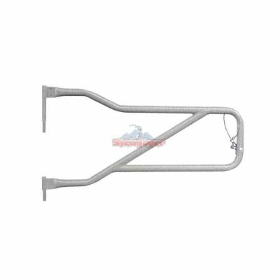Steinjager - Steinjager Front Tubular Trail Doors-Gray Hammertone for Wrangler JL J0048317