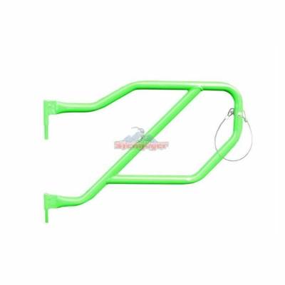 Steinjager - Steinjager Rear Tubular Trail Doors-Neon Green for Wrangler JL 4DR J0048330