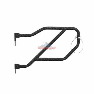 Steinjager - Steinjager Rear Tubular Trail Doors-Text Black for Wrangler JL 4DR J0048334