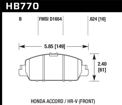 Hawk Performance - Hawk Performance HB770B.624 HPS 5.0 High Performance Street Brake Pads