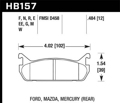 Hawk Performance - Hawk Performance Blue 9012 Motorsports Brake Pads HB157E.484