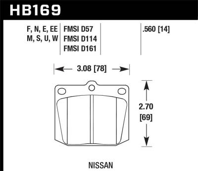 Hawk Performance - Hawk Performance Blue 9012 Motorsports Brake Pads HB169E.560