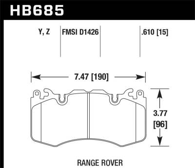 Hawk Performance - Hawk Performance HB685Z.610 PC Performance Ceramic Brake Pads