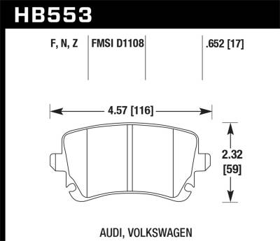 Hawk Performance - Hawk Performance PC Performance Ceramic Brake Pads HB553Z.652