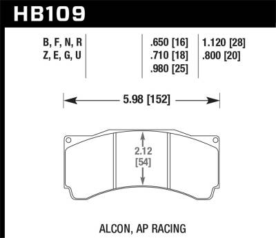 Hawk Performance - Hawk Performance HPS High Performance Street Brake Pads HB109F.710