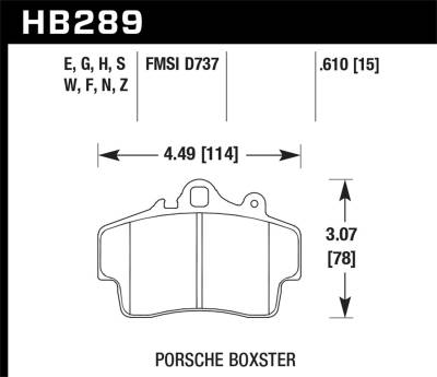 Hawk Performance - Hawk Performance HPS High Performance Street Brake Pads HB289F.610