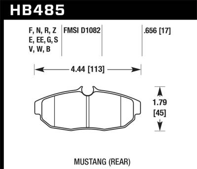 Hawk Performance - Hawk Performance HPS 5.0 High Performance Street Brake Pads HB485B.656