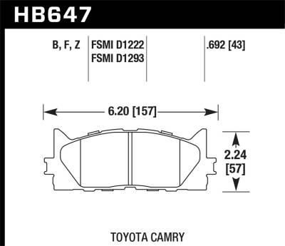 Hawk Performance - Hawk Performance HB647B.692 HPS 5.0 High Performance Street Brake Pads
