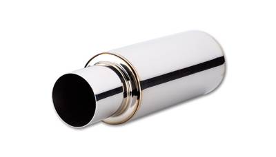 Vibrant Performance - Vibrant 1091 TPV TURBO Muffler 4" Round Straight Cut Tip 4" Inlet 23" Long