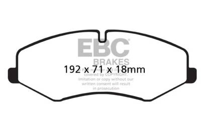 EBC Brakes - EBC Brakes DP62060 6000 Series Greenstuff Truck/SUV Brakes Disc Pads
