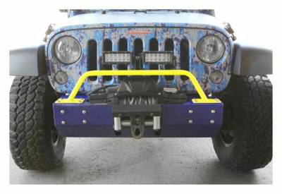 Steinjager - Steinjager Front Bumper Light Bar Bracket-Neon Yellow for Wrangler JK J0046849