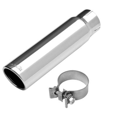 Dynomax - Dynomax 36486 304 Stainless Steel Clamp-On Exhaust Tip 2.5" In/3" Out