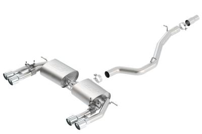 Borla - Borla 140631 S-Type Cat-Back Exhaust Dual Split Rear Exit for 15-20 Audi S3 2.0L