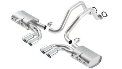 Borla - Borla 140428 ATAK Cat-Back Exhaust Dual Split Rear Exit for 97-04 Corvette 5.7L