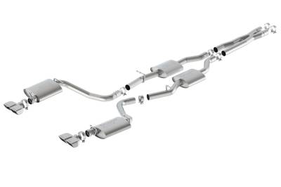 Borla - Borla 140627 S-Type Cat-Back Exhaust Dual Split RR Exit for 15-23 Challenger R/T