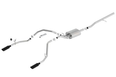 Borla - Borla 140536BC S-Type Cat-Back Exhaust Single Rear Exit for 14-19 Silv/Sra 1500