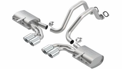 Borla - Borla 140426 Touring Cat-Back Exhaust Dual Split RR Exit for 97-04 Corvette 5.7L