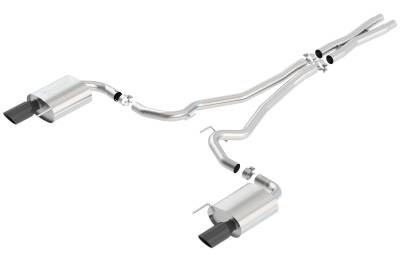 Borla - Borla 140590BC S-Type Cat-Back Exhaust One Split Rear Exit 15-17 Mustang GT 5.0L