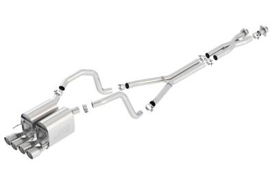 Borla - Borla 140452 S-Type II Cat-Back Exhaust Dual Split Rear Exit for 05-08 Corvette