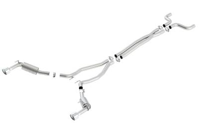 Borla - Borla 140532 ATAK Cat-Back Exhaust Single Split RR Exit for 14-15 Camaro SS 6.2L