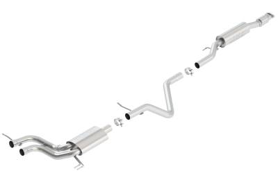 Borla - Borla 140506 Touring Cat-Back Exhaust Dual Center RR Exit for 13-17 Veloster 1.6