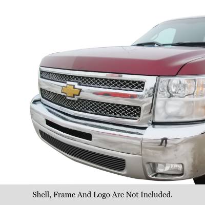 APS - APS Stainless Billet Bumper Grille Black 07-13 Silverado 1500 GR03FEG67J