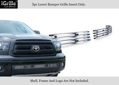 APS - APS Stainless Billet Bumper Grille Brushed for 10-13 Toyota Tundra GR20FFG19C