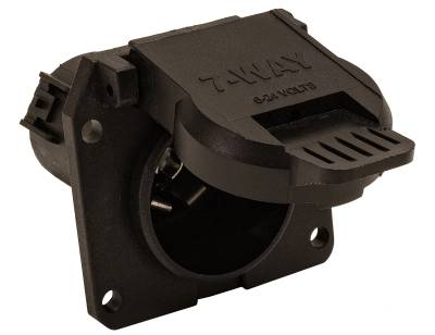 Buyers - Buyers TC1770B 7-Way Black Plastic Flat Pin Truck Receptable