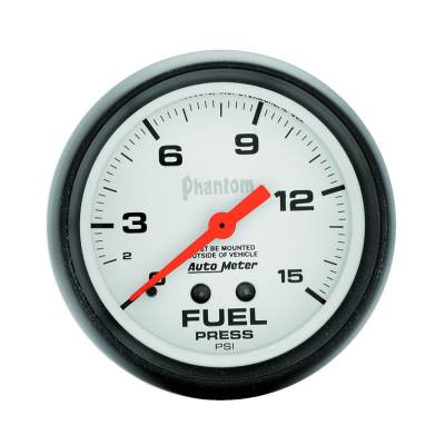 AutoMeter - AutoMeter 5810 Phantom Mechanical Fuel Pressure Gauge 0-15PSI 2-5/8"
