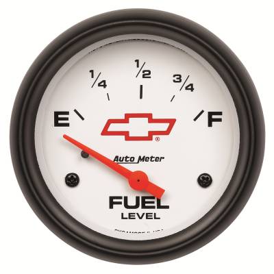 AutoMeter - AutoMeter 5814-00406 Elec Fuel Level Gauge 0-90Ohm 2-5/8" for Chevy Red Bowtie