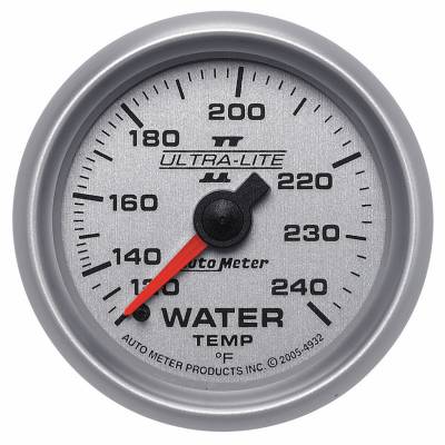AutoMeter - AutoMeter 4932 Ultra-Lite II Mechanical Water Temperature 120-240F/6' 2-1/16"