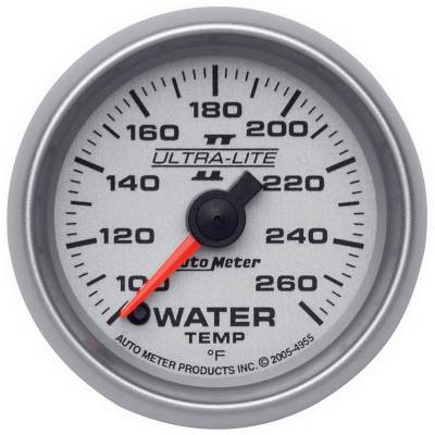 AutoMeter - AutoMeter 4955 Ultra-Lite II Water Temperature 100-260°F 2-1/16" Stepper Motor