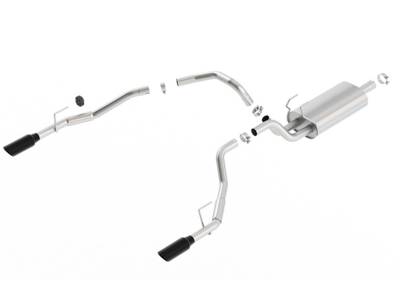 Borla - Borla 140552BC Touring Cat-Back Exhaust Single Split RR Exit for 09-24 Ram 1500