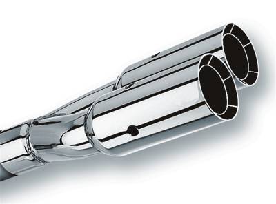 Borla - Borla Exhaust 20203 Universal 14" Long Tip x 2.5" Inlet 3" Dual Round Outlet