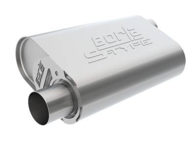 Borla - Borla 400946 S-Type CrateMuffler 2.5" In/2.5" Offset Out 4.35 x 9.10" Oval Chevy