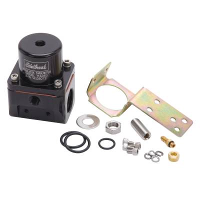 Edelbrock - Edelbrock 174053 Carbureted Adjustable Bypass Fuel Pressure Regulator 180GPH Blk