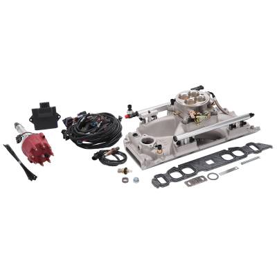Edelbrock - Edelbrock 35840 Pro-Flo 4 EFI Traditional 4150-Style Kit for BB-Chevy Oval Port