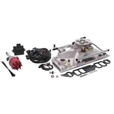 Edelbrock - Edelbrock 35860 Pro-Flo 4 EFI Traditional 4150-Style Kit Chevy BB Rectangle Port