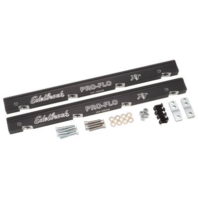 Edelbrock - Edelbrock 3629 Fuel Rail Kit for LS1 -6 AN Black Finish