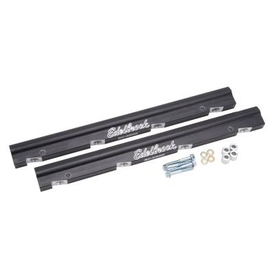 Edelbrock - Edelbrock 3655 Fuel Rail Kit for LS7 -8 AN Black Finish