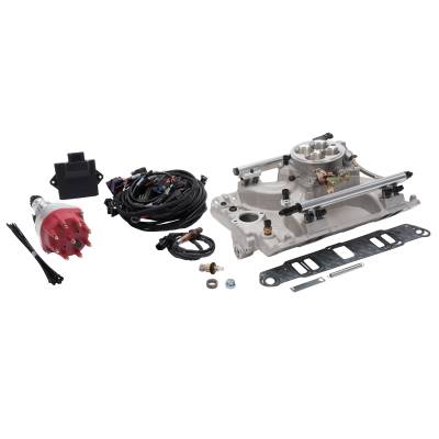 Edelbrock - Edelbrock 35970 Pro-Flo 4 EFI Traditional 4150-Style Kit for Pontiac V8 326-455
