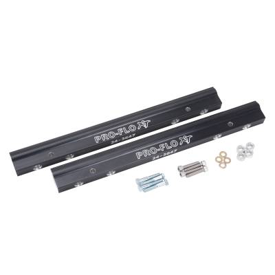 Edelbrock - Edelbrock 3658 Fuel Rail Kit for Big-Block Chevy -6 AN Black Finish