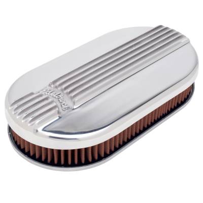 Edelbrock - Edelbrock 4115 Classic Polished Small Oval Air Cleaner for Single 4-Bbl Carb