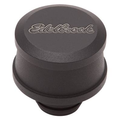 Edelbrock - Edelbrock 42133 Push-in Round Billet Aluminum Breather Black