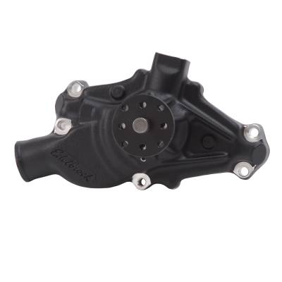 Edelbrock - Edelbrock 88103 Water Pump for Small-Block Chevy Black Finish Short