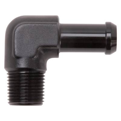 Edelbrock - Edelbrock 8163 Heater Hose End Fitting 90 w/3/8" NPT & 1/2" Barb