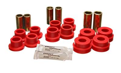 Energy Suspension - Energy Suspension 12.3101R Front Polyurethane Control Arm Bushing Set Red