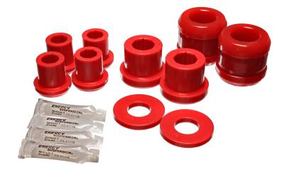 Energy Suspension - Energy Suspension 11.3107R Control Arm Bushing Set Front Polyurethane Red