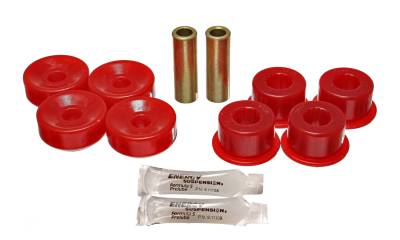 Energy Suspension - Energy Suspension 16.8108R Shock Bushing Set Rear Polyurethane Red